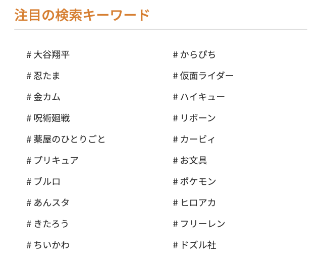 キーワード１